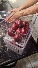 Kit 2 e 4 Organizadores de Geladeira 3,8, 2,8, 1,9 e 1,4 Litros Cesto com Tampa Multiuso Alimento Verdura e Vegetal