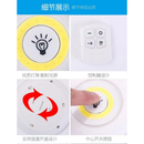 Lampâda Adesiva KIT Com 3 Luminárias LED e Controle à Pilha AAA Coisas Diferentes para Casa MT027-2 (CC) MT027 (CR)