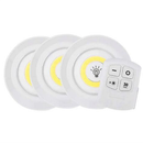 Kit com 3 Luminárias LED Adesivas com Controle Remoto