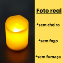 Vela Decorativa Led Eletronica Artificial Romantica Com Bateria Igreja Casamento Natal Festas
