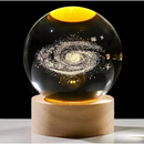 Luminária Decorativa Globo LED Com Interruptor On e Off Lua Via Láctea Sistema Solar Bola De Cristal