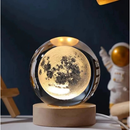 Luminária Decorativa Globo LED Com Interruptor On e Off Lua Via Láctea Sistema Solar Bola De Cristal