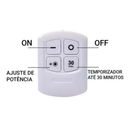 Kit 3 Lâmpadas Luminária De Led Spot Sem Fio Controle Remoto Cor Branco Pilha AAA