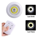 Kit 3 Lâmpadas Luminária De Led Spot Sem Fio Controle Remoto Cor Branco Pilha AAA