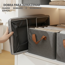 Caixa Organizadora Grande Com Tampa Transparente Dobrável Resistente Multiuso Para Roupas