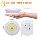 Lampâda Adesiva KIT Com 3 Luminárias LED e Controle à Pilha AAA Coisas Diferentes para Casa MT027-2 (CC) MT027 (CR)