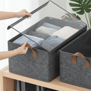 Caixa Organizadora Premium 35L com Tampa Transparente Dobrável