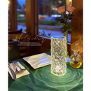 Luminária de mesa de cristal com 16 variações sensível ao toque e com controle Criativo Romântico Rosa Luz LED Acrílica